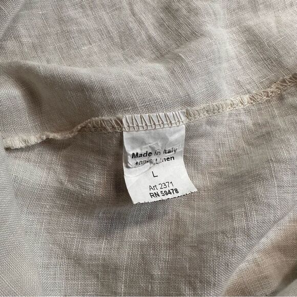 Terzo Millennio Sand Linen Made in Italy Shift Dress - Picture 5 of 9